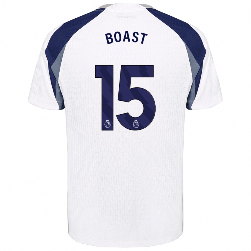 גברים Oliver Boast #15 לבן נייבי ג'רזי ביתית 2025/26 חולצה קצרה