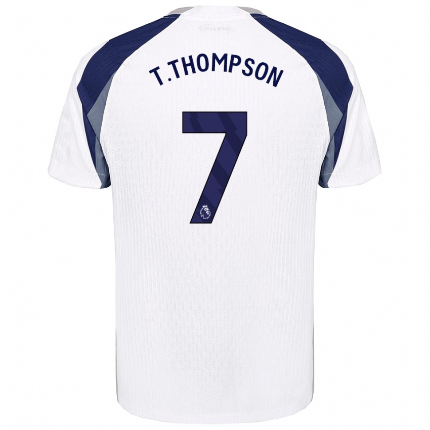 גברים טיינאן תומפסון #7 לבן נייבי ג'רזי ביתית 2025/26 חולצה קצרה