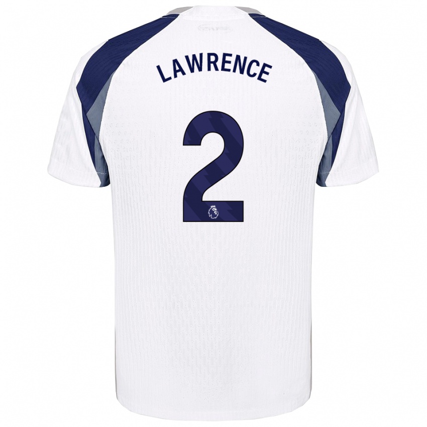 גברים Donte Lawrence #2 לבן נייבי ג'רזי ביתית 2025/26 חולצה קצרה