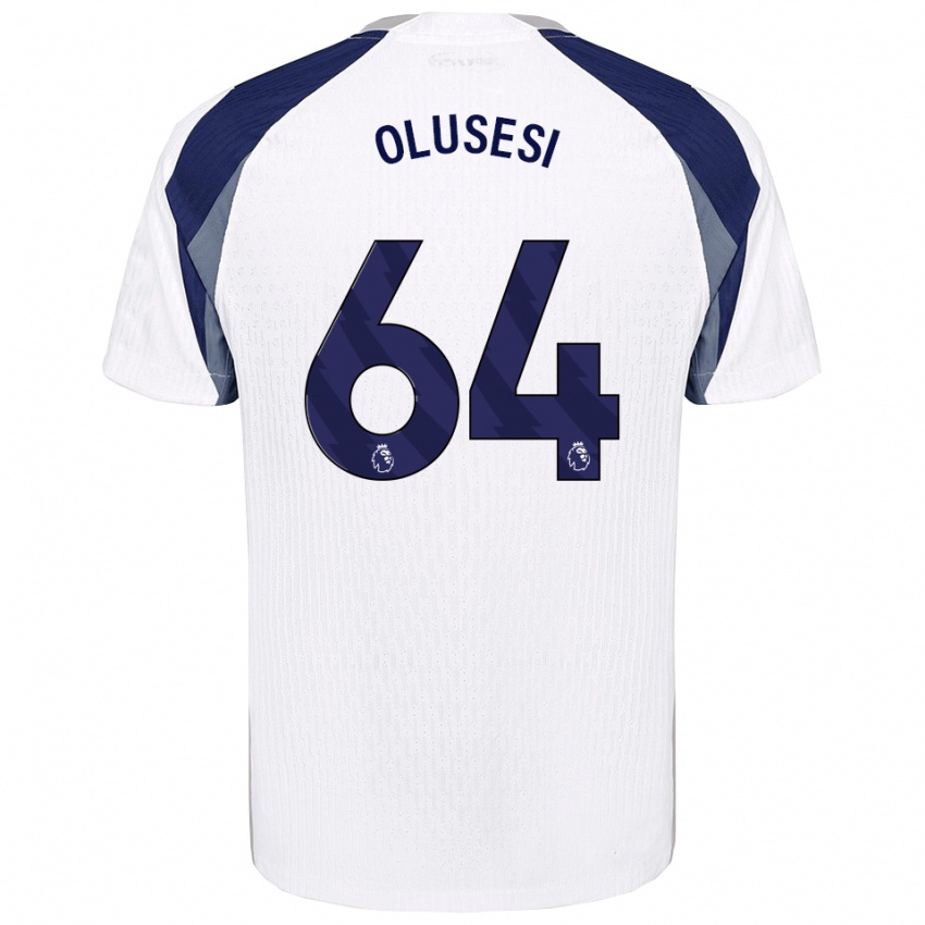 גברים קאלום לטיף אולוסי #64 לבן נייבי ג'רזי ביתית 2025/26 חולצה קצרה