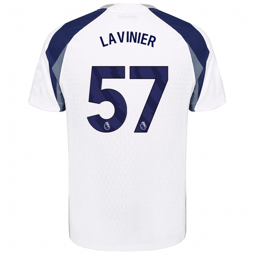 גברים מרסל לווינייה #57 לבן נייבי ג'רזי ביתית 2025/26 חולצה קצרה