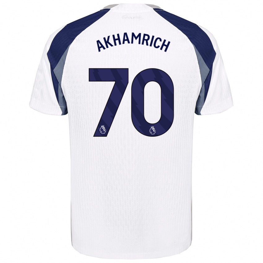 גברים יוסף אחמריך #70 לבן נייבי ג'רזי ביתית 2025/26 חולצה קצרה