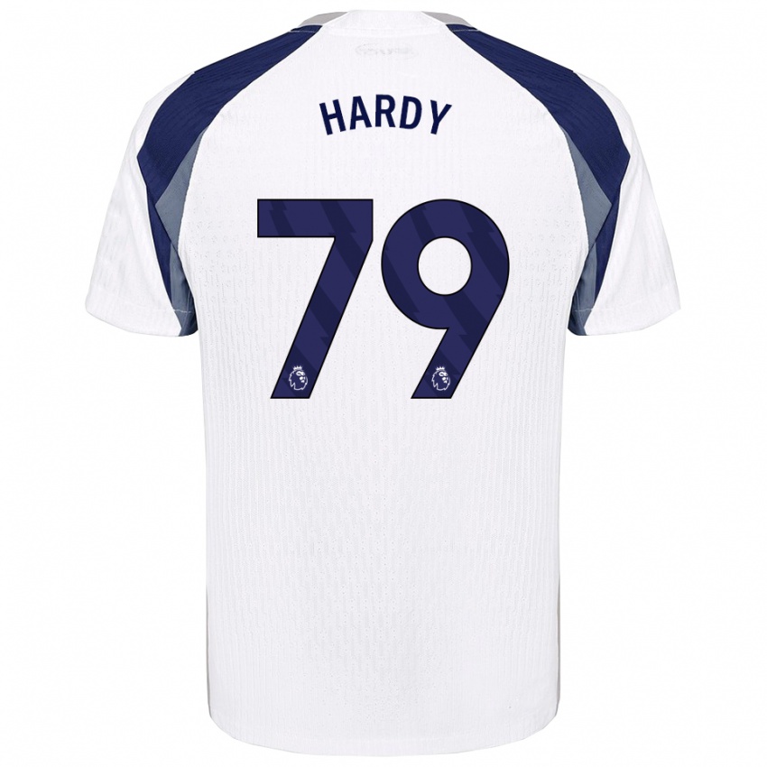 גברים Malachi Hardy #79 לבן נייבי ג'רזי ביתית 2025/26 חולצה קצרה