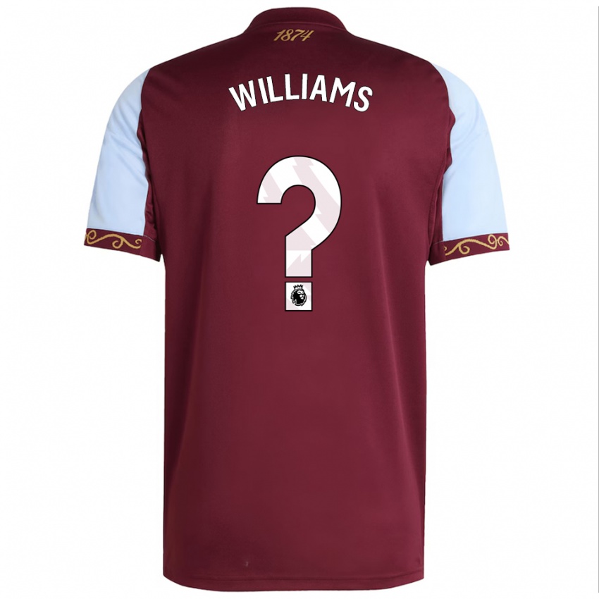 גברים Fabian Williams #0 בורדו תכלת ג'רזי ביתית 2025/26 חולצה קצרה