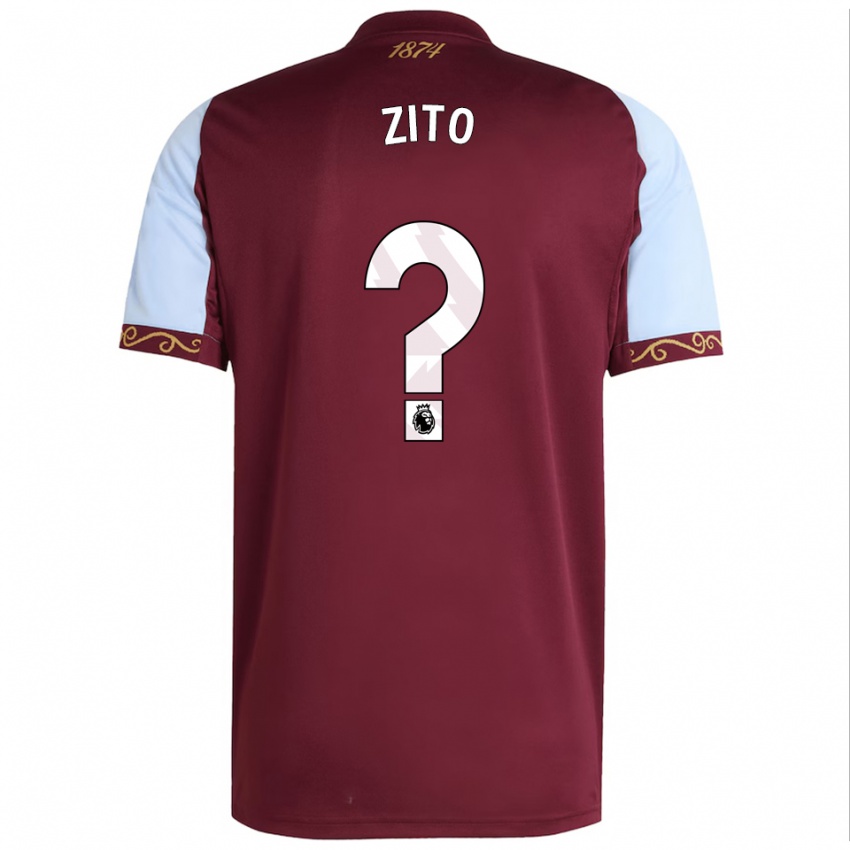 גברים פטריק זיטו #0 בורדו תכלת ג'רזי ביתית 2025/26 חולצה קצרה