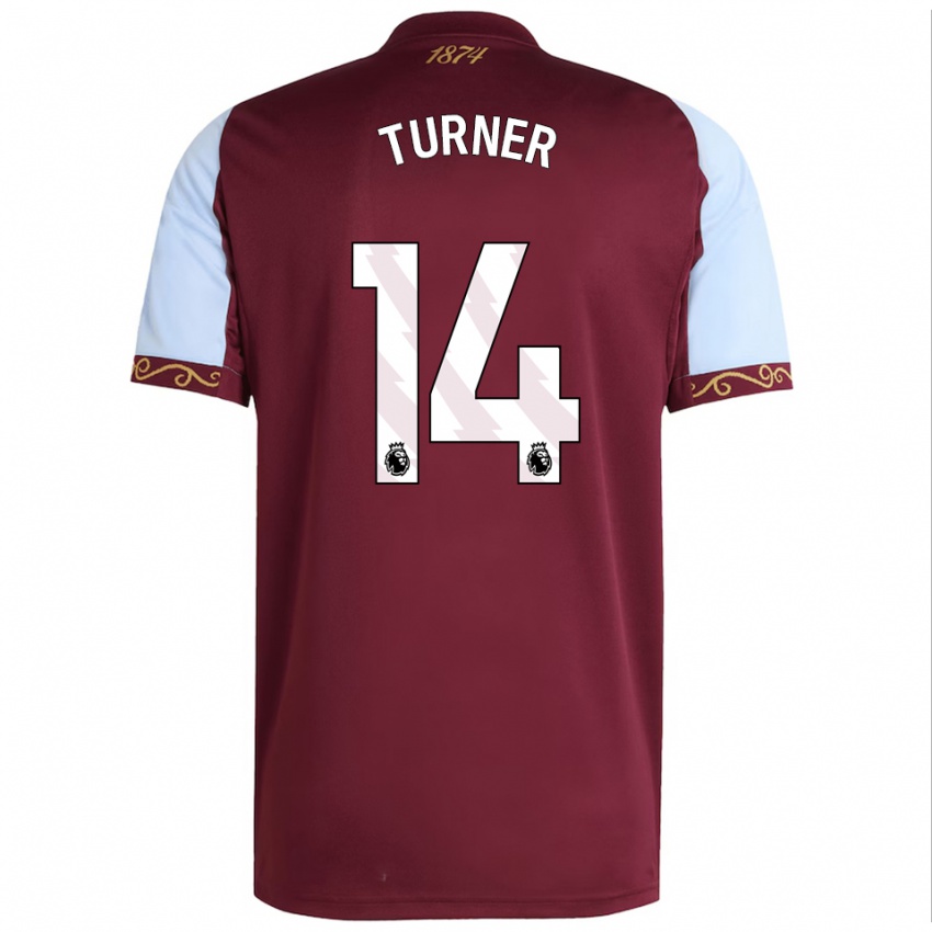 גברים דניאל טרנר #14 בורדו תכלת ג'רזי ביתית 2025/26 חולצה קצרה