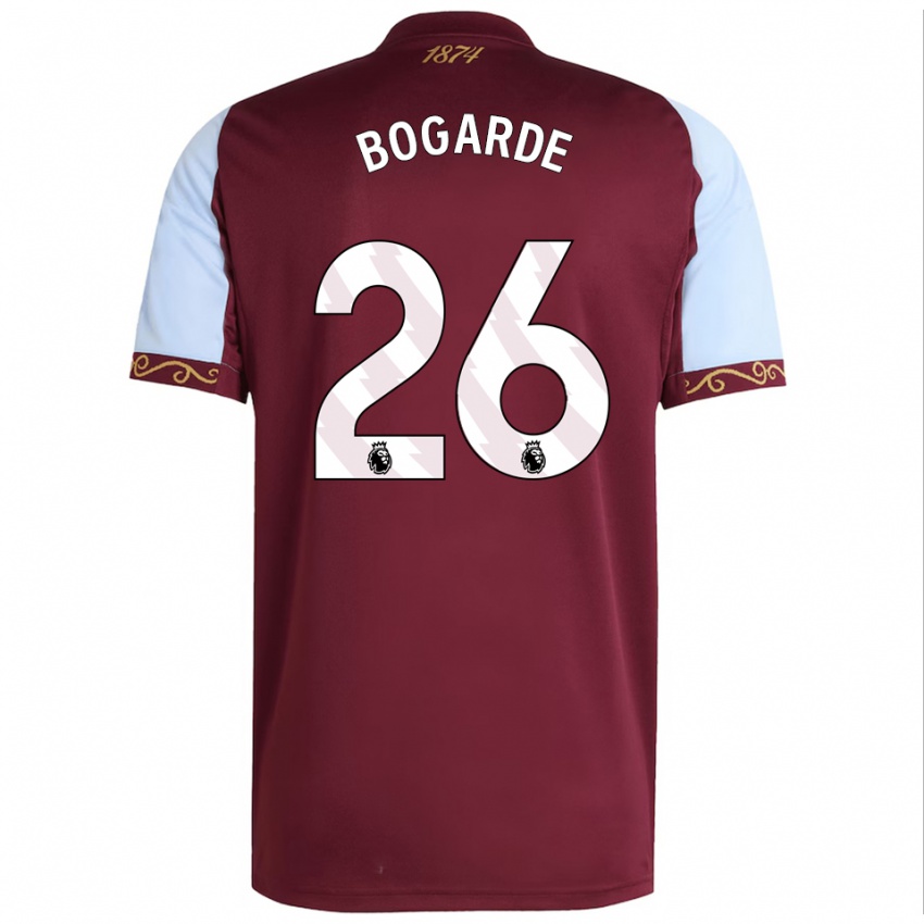 גברים לאמאר בוגרדה #26 בורדו תכלת ג'רזי ביתית 2025/26 חולצה קצרה