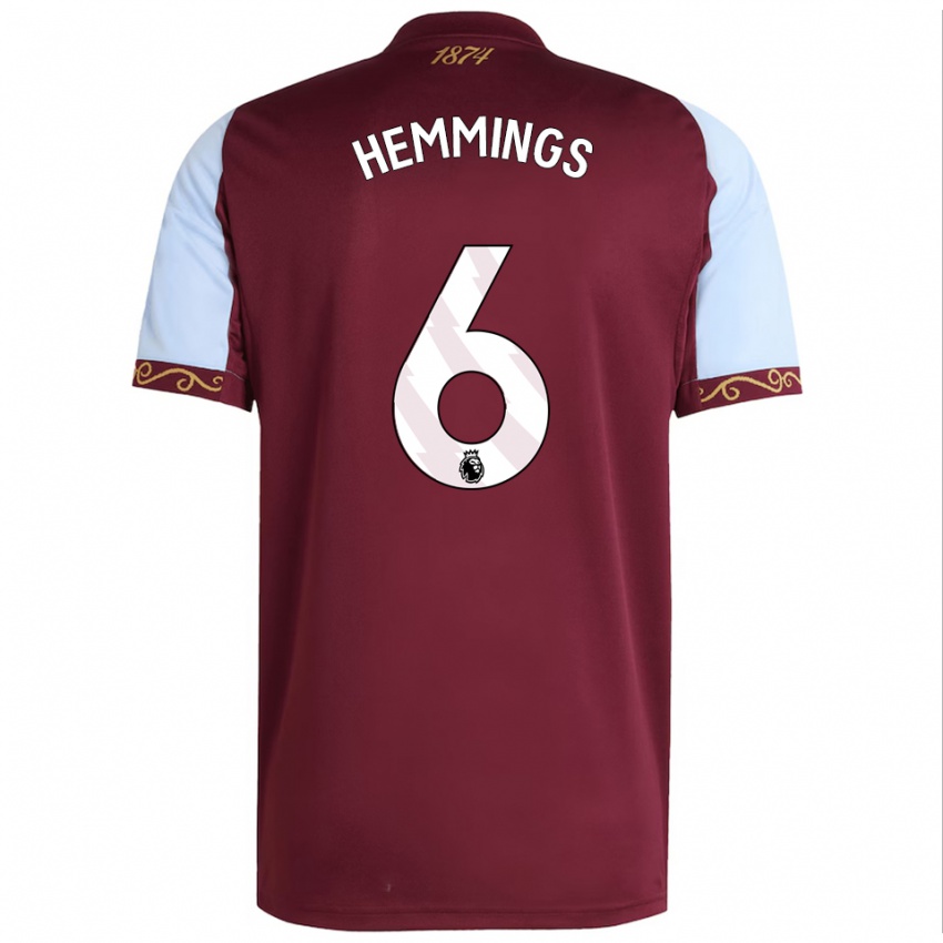 גברים ג'ורג' המינגס #6 בורדו תכלת ג'רזי ביתית 2025/26 חולצה קצרה