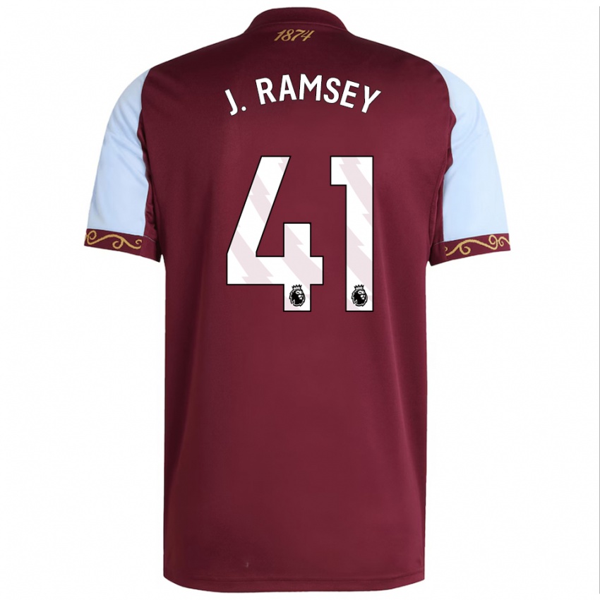גברים ג'ייקוב רמזי #41 בורדו תכלת ג'רזי ביתית 2025/26 חולצה קצרה