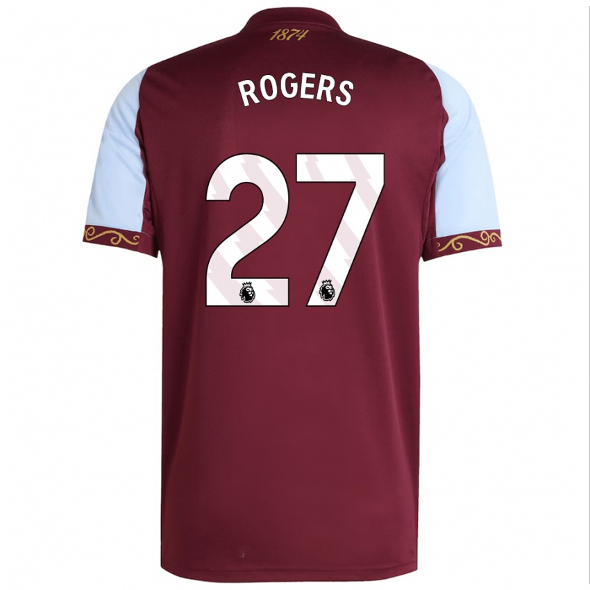 גברים מורגן רוג'רס #27 בורדו תכלת ג'רזי ביתית 2025/26 חולצה קצרה