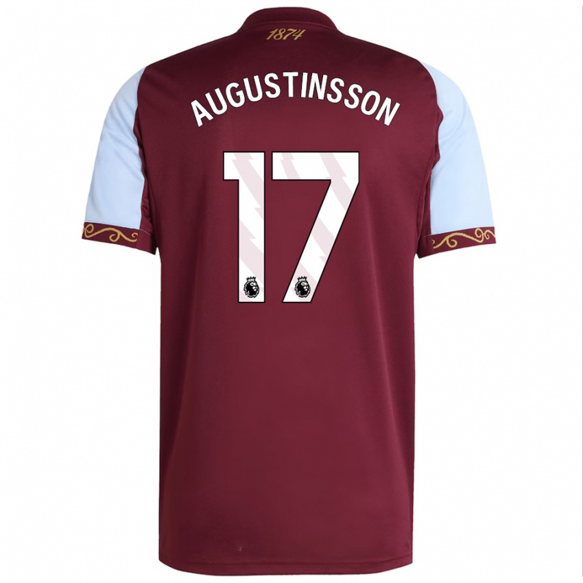 גברים לודוויג אוגוסטינסון #17 בורדו תכלת ג'רזי ביתית 2025/26 חולצה קצרה
