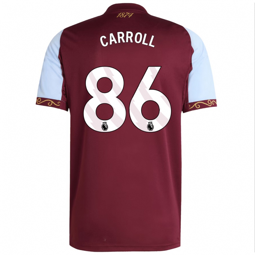 גברים Tj Carroll #86 בורדו תכלת ג'רזי ביתית 2025/26 חולצה קצרה