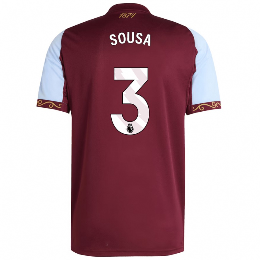 גברים לינו סוזה #3 בורדו תכלת ג'רזי ביתית 2025/26 חולצה קצרה