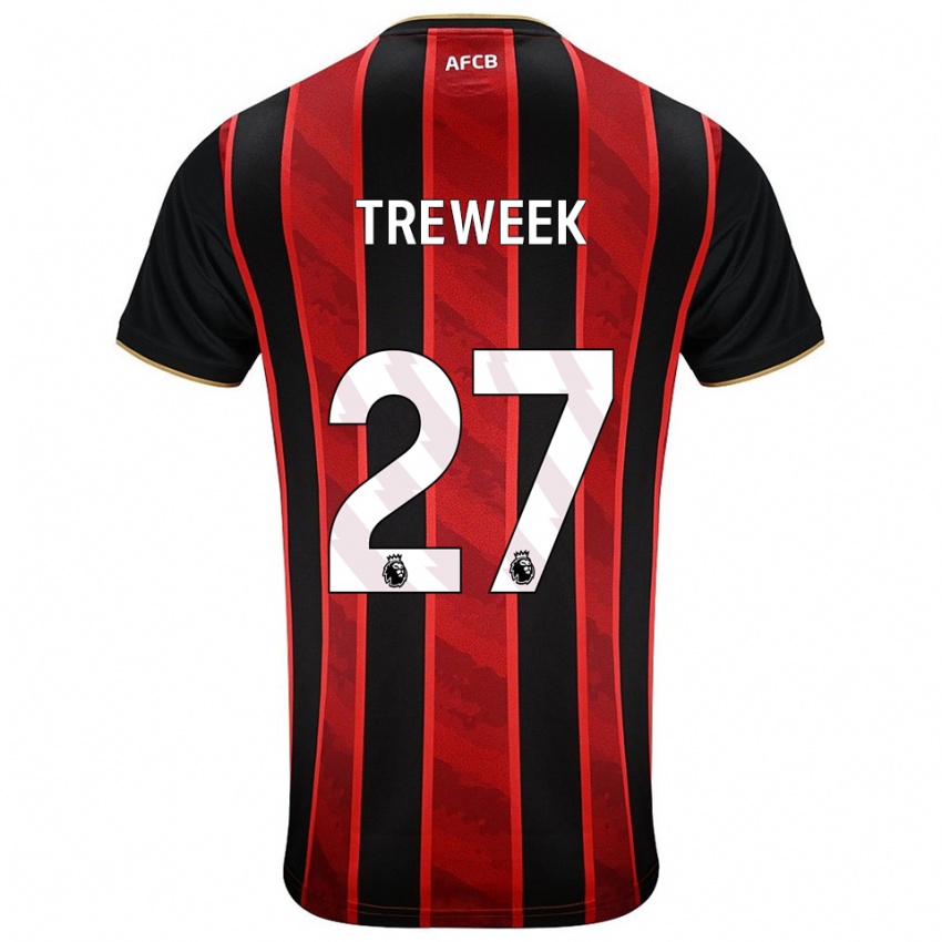 גברים Amber Treweek #27 אדום שחור ג'רזי ביתית 2025/26 חולצה קצרה