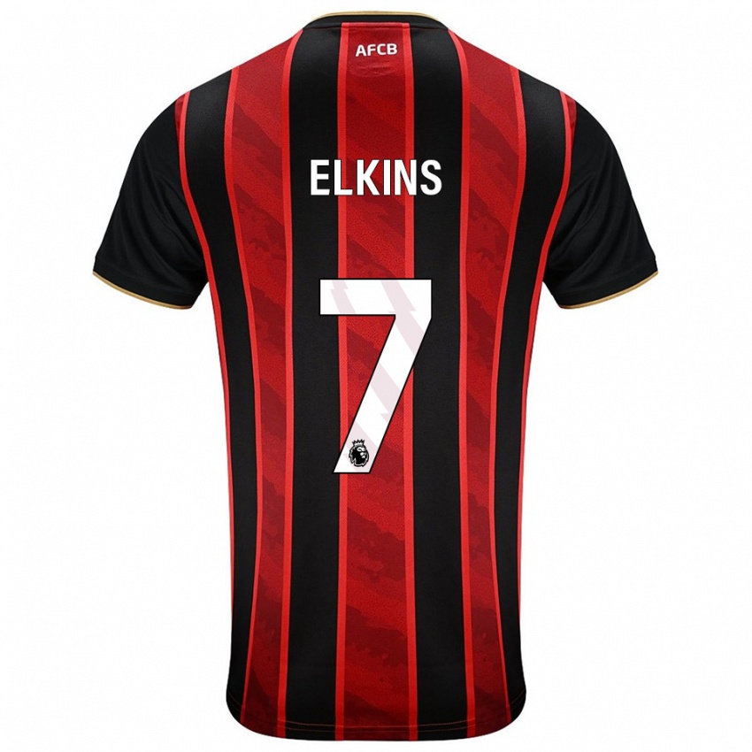 גברים Elle Elkins #7 אדום שחור ג'רזי ביתית 2025/26 חולצה קצרה