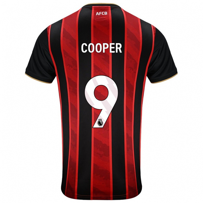 גברים Lucy Cooper #9 אדום שחור ג'רזי ביתית 2025/26 חולצה קצרה