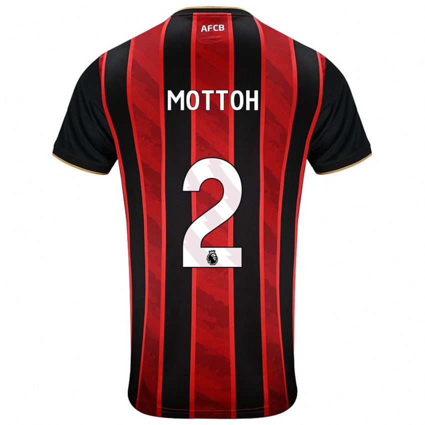 גברים קובי מוטו #2 אדום שחור ג'רזי ביתית 2025/26 חולצה קצרה