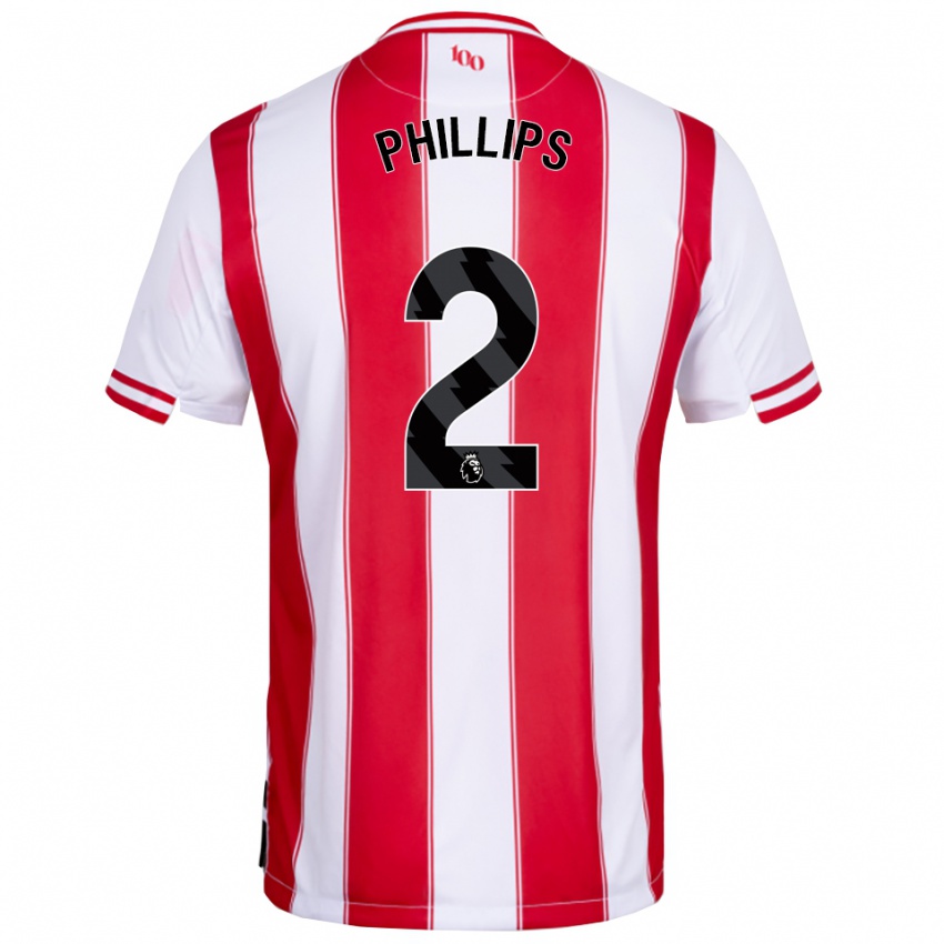 גברים Maddie Phillips #2 אדום לבן ג'רזי ביתית 2025/26 חולצה קצרה