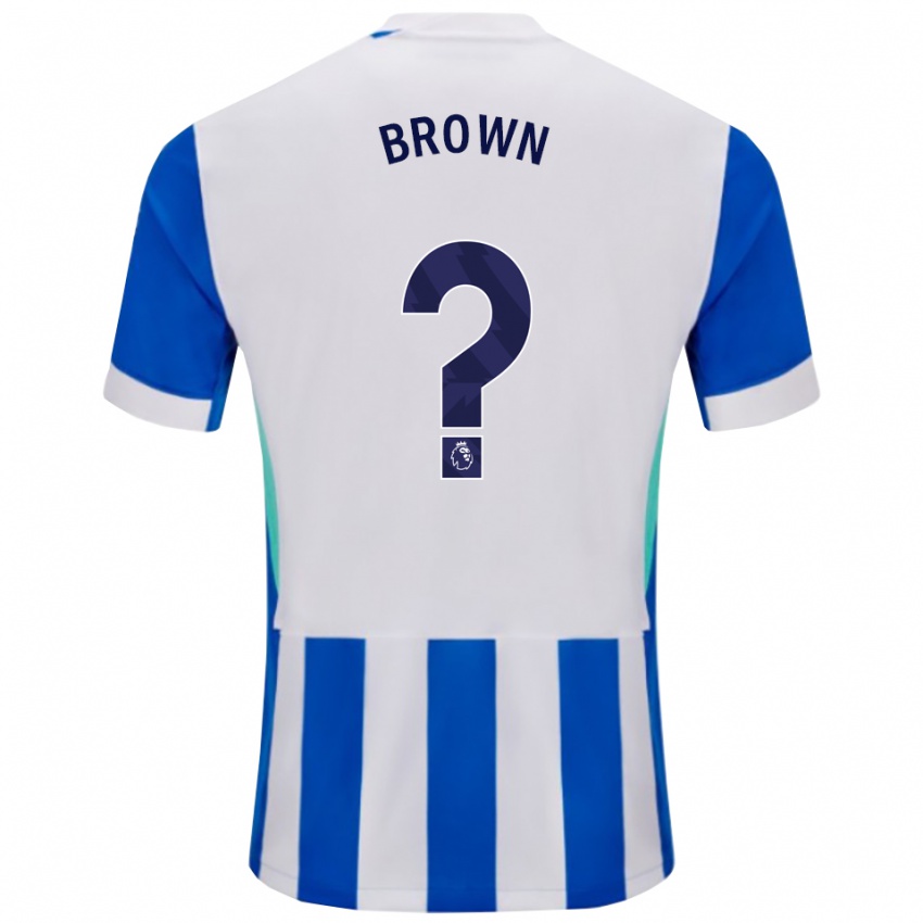 גברים Harrison Brown #0 כחול לבן ג'רזי ביתית 2025/26 חולצה קצרה