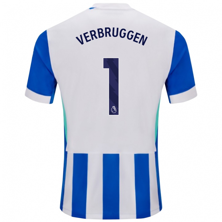 גברים בארט פרברוחן #1 כחול לבן ג'רזי ביתית 2025/26 חולצה קצרה