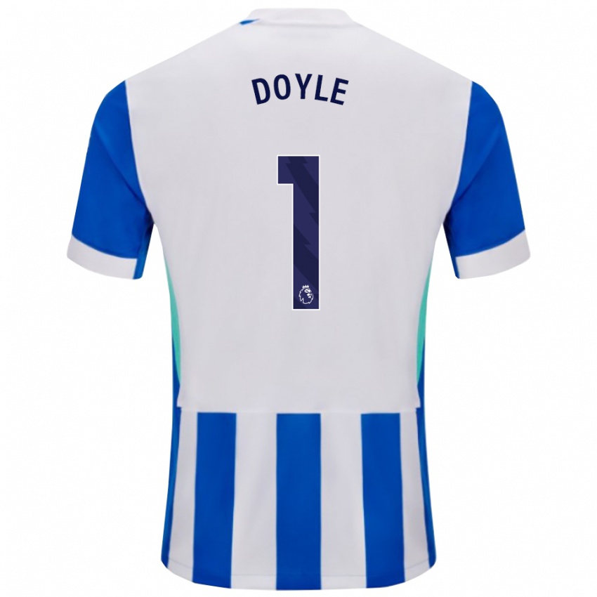 גברים Liam Doyle #1 כחול לבן ג'רזי ביתית 2025/26 חולצה קצרה