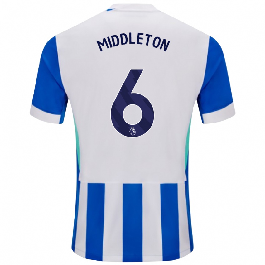 גברים Jesse Middleton #6 כחול לבן ג'רזי ביתית 2025/26 חולצה קצרה