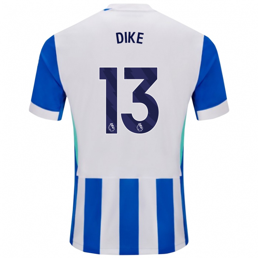 גברים מיכאל דייק #13 כחול לבן ג'רזי ביתית 2025/26 חולצה קצרה