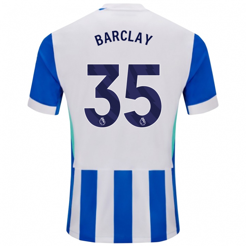 גברים בן ברקליי #35 כחול לבן ג'רזי ביתית 2025/26 חולצה קצרה