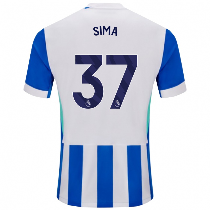 גברים עבדאללה סימה #37 כחול לבן ג'רזי ביתית 2025/26 חולצה קצרה