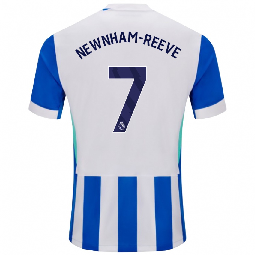 גברים בודה ניונהם-ריב #7 כחול לבן ג'רזי ביתית 2025/26 חולצה קצרה
