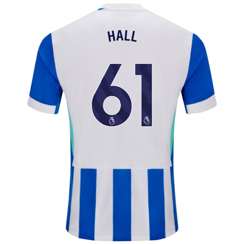 גברים Steven Hall #61 כחול לבן ג'רזי ביתית 2025/26 חולצה קצרה