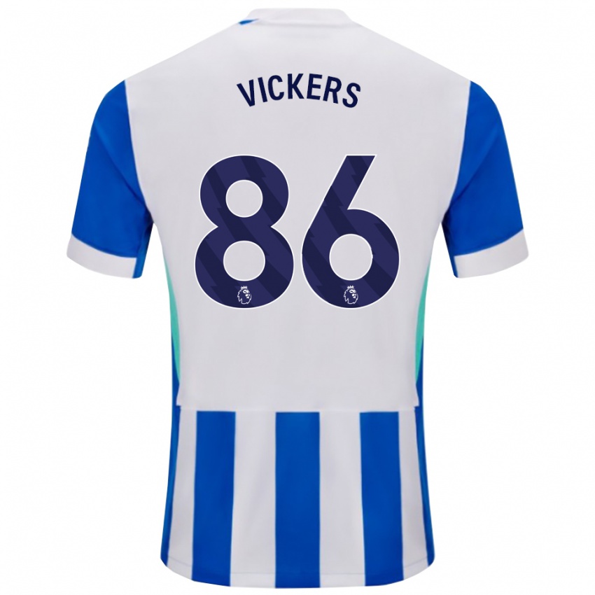 גברים ג'ייקוב ויקרס #86 כחול לבן ג'רזי ביתית 2025/26 חולצה קצרה