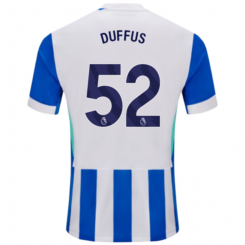 גברים Josh Duffus #52 כחול לבן ג'רזי ביתית 2025/26 חולצה קצרה