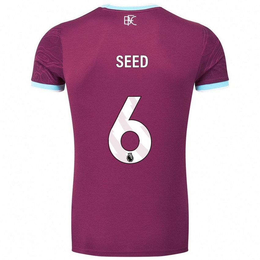 גברים הלן אליזבת סיד #6 בורדו תכלת ג'רזי ביתית 2025/26 חולצה קצרה