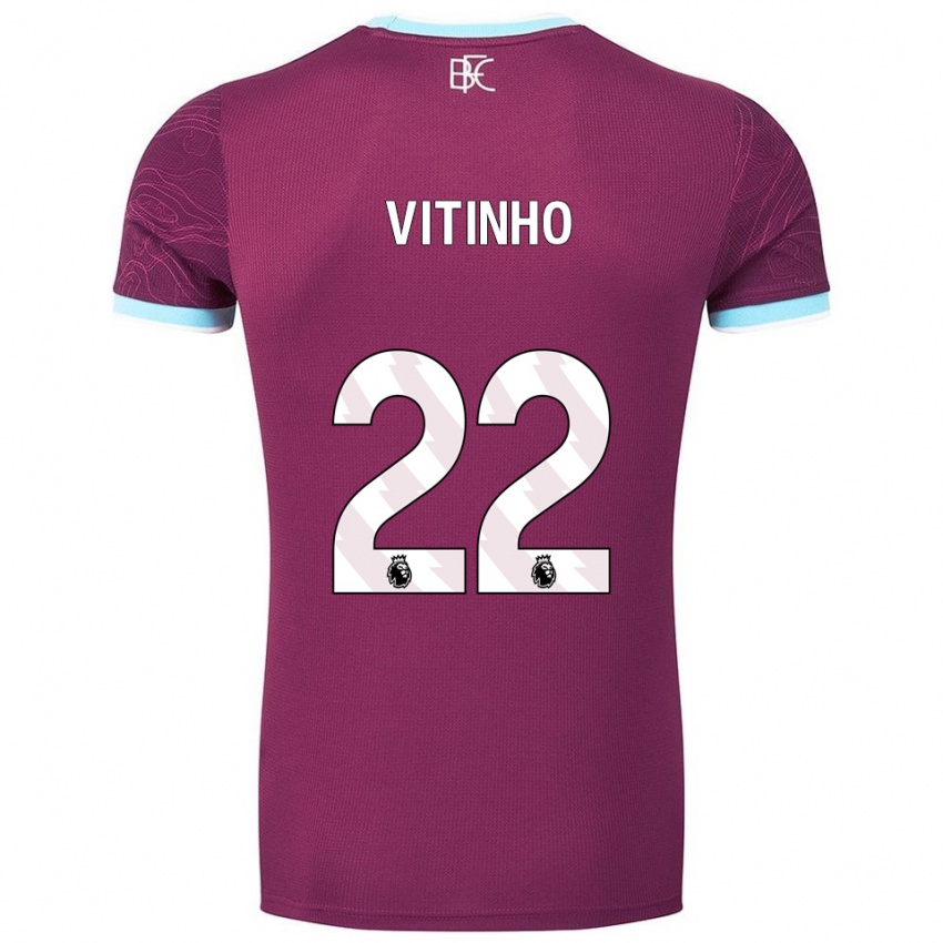 גברים ויטיניו #22 בורדו תכלת ג'רזי ביתית 2025/26 חולצה קצרה