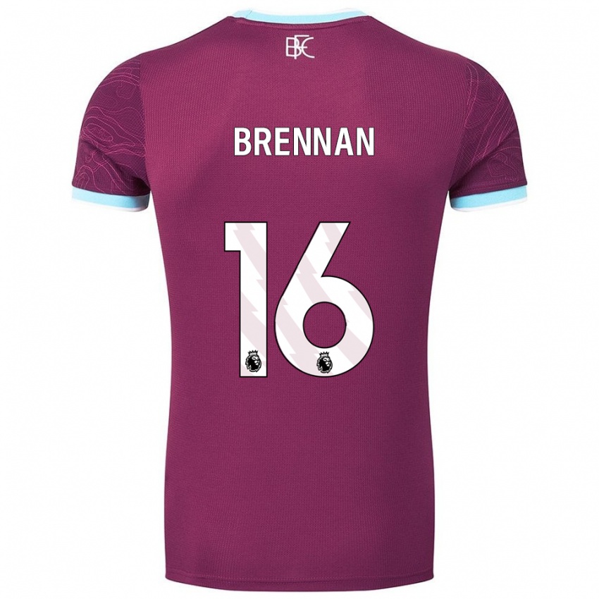 גברים Corey Brennan #16 בורדו תכלת ג'רזי ביתית 2025/26 חולצה קצרה