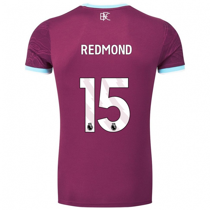 גברים ניית'ן רדמונד #15 בורדו תכלת ג'רזי ביתית 2025/26 חולצה קצרה