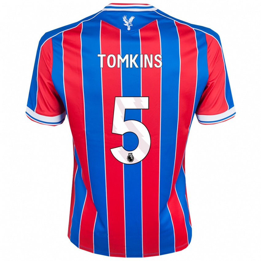 גברים ג'יימס טומקינס #5 כחול אדום לבן ג'רזי ביתית 2025/26 חולצה קצרה