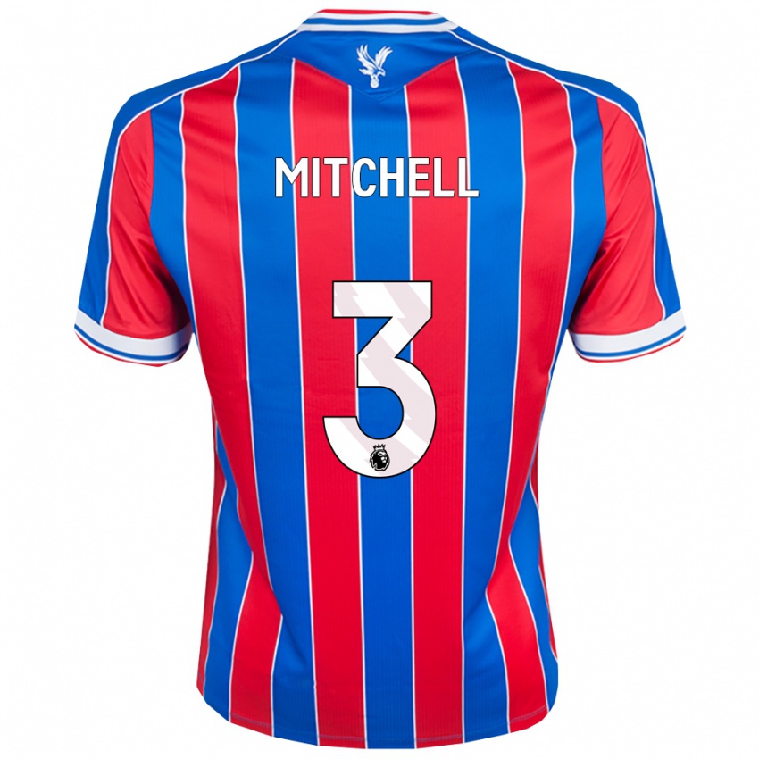 גברים טייריק מיטשל #3 כחול אדום לבן ג'רזי ביתית 2025/26 חולצה קצרה