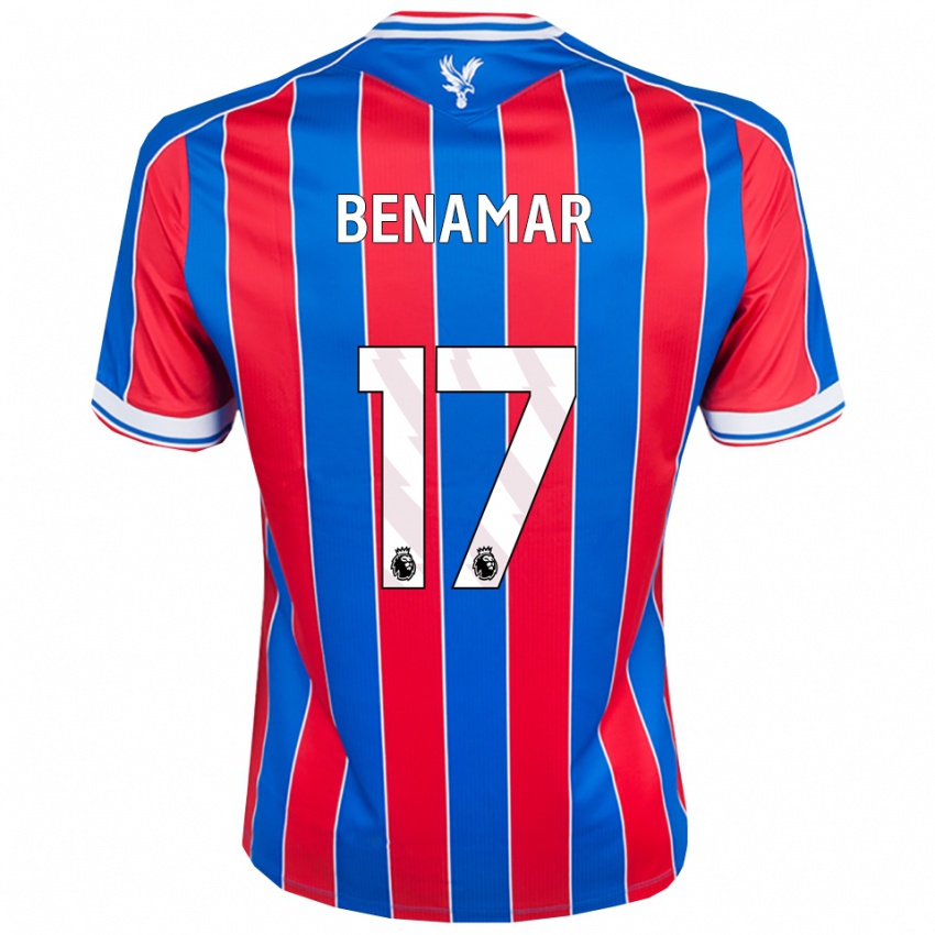 גברים Dean Benamar #17 כחול אדום לבן ג'רזי ביתית 2025/26 חולצה קצרה