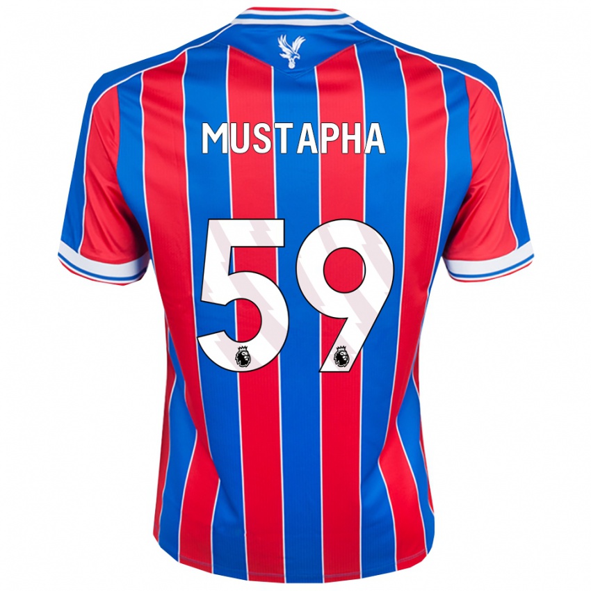 גברים Hindolo Mustapha #59 כחול אדום לבן ג'רזי ביתית 2025/26 חולצה קצרה