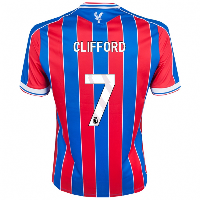 גברים צ'רלי קליפורד #7 כחול אדום לבן ג'רזי ביתית 2025/26 חולצה קצרה