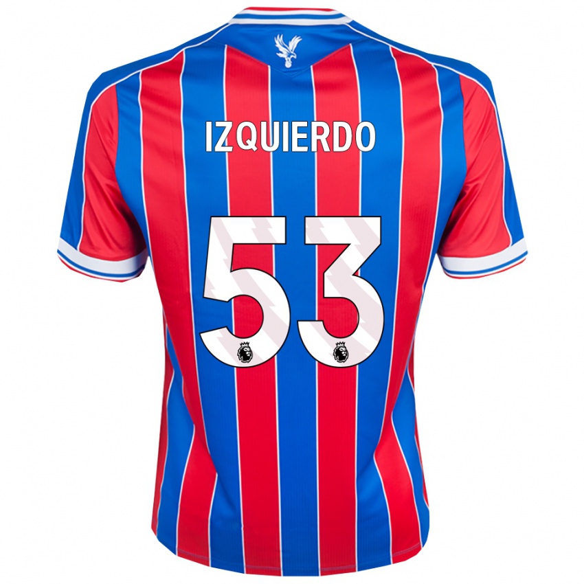 גברים ג'קסון איזקווירדו #53 כחול אדום לבן ג'רזי ביתית 2025/26 חולצה קצרה