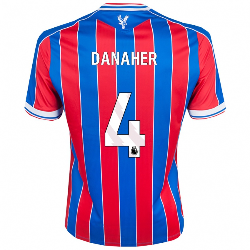 גברים Euan Danaher #4 כחול אדום לבן ג'רזי ביתית 2025/26 חולצה קצרה