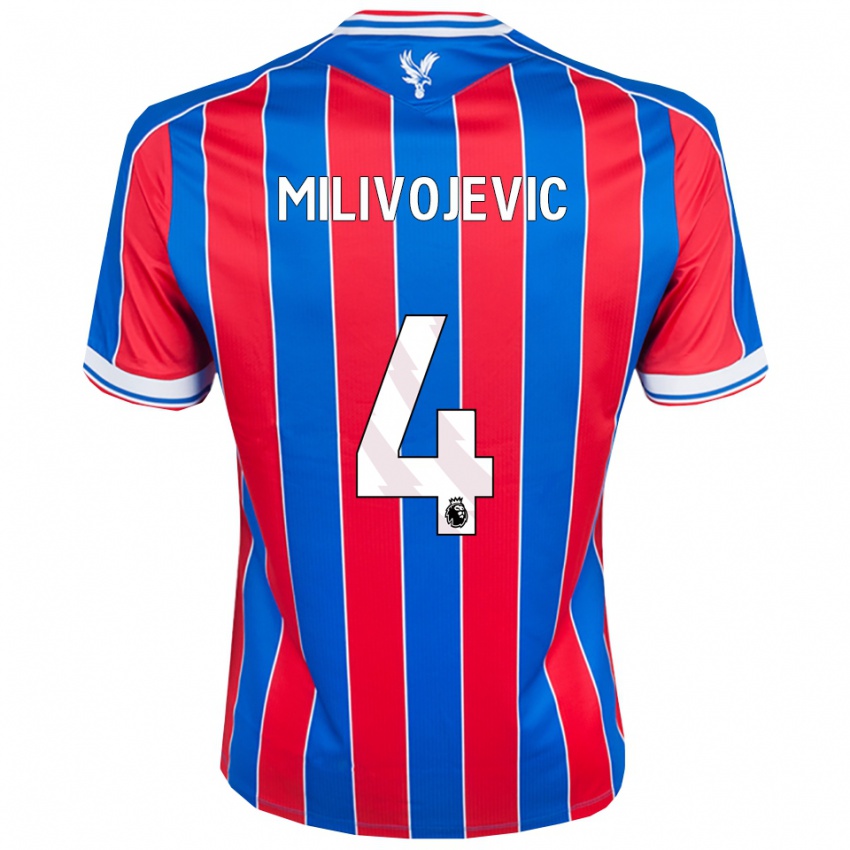 גברים לוק מיליבוביץ' #4 כחול אדום לבן ג'רזי ביתית 2025/26 חולצה קצרה
