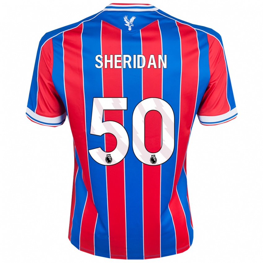 גברים ג'ו שרידן #50 כחול אדום לבן ג'רזי ביתית 2025/26 חולצה קצרה