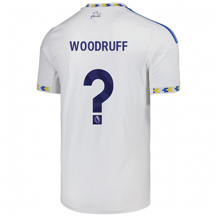 גברים Amy Woodruff #0 לבן כחול ג'רזי ביתית 2025/26 חולצה קצרה