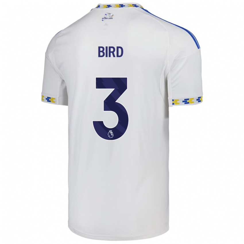 גברים קובן בירד #3 לבן כחול ג'רזי ביתית 2025/26 חולצה קצרה