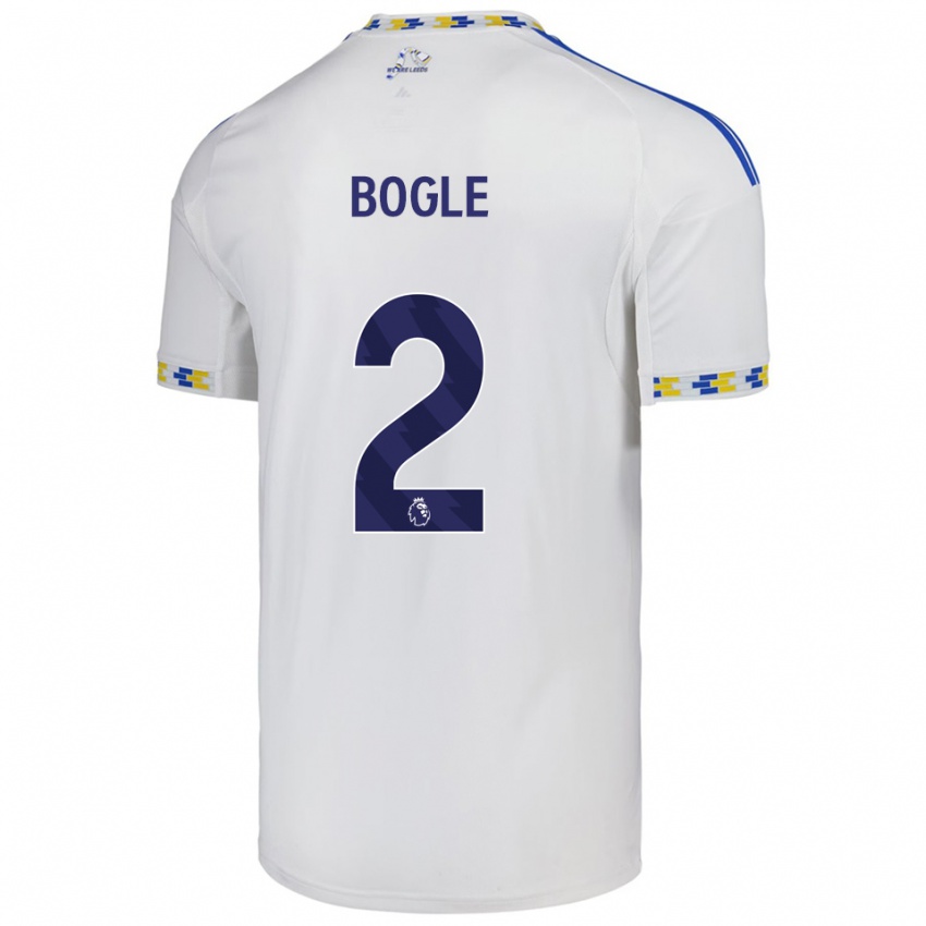 גברים ג'יידן בוגל #2 לבן כחול ג'רזי ביתית 2025/26 חולצה קצרה