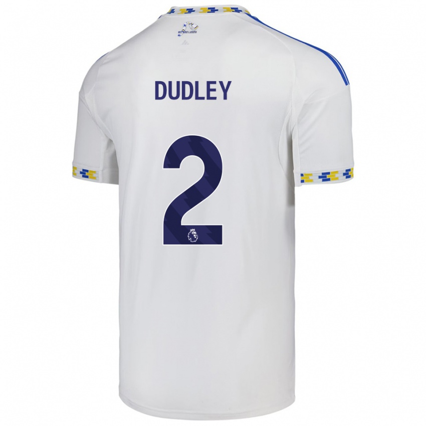 גברים Louie Dudley #2 לבן כחול ג'רזי ביתית 2025/26 חולצה קצרה